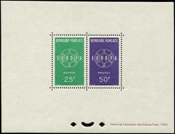 ** BLOCS FEUILLETS DENTELES GOMMES - 1218/19 Europa 1959, TB - Altri & Non Classificati