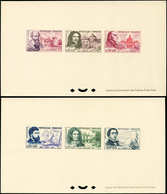 EPREUVES DE LUXE - 1257/62 Célébrités Degas, 2 épreuves Collectives, TB - Luxury Proofs