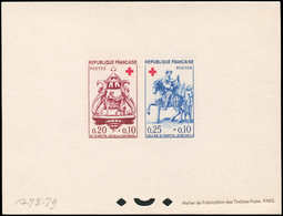 EPREUVES DE LUXE - 1278/79 Croix Rouge 1960, épreuve Collective, TB - Luxusentwürfe