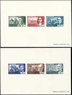 EPREUVES DE LUXE - 1623/28 Célébrités 1970, 2 épreuves Collectives, TB - Luxusentwürfe