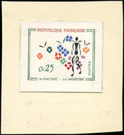 EPREUVES D'ARTISTES ET D'ATELIER - 1320   H. Matisse, Type NON RETENU, épreuve Collée Dur Carton, TB, R - Künstlerentwürfe