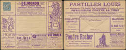 Let ENTIERS POSTAUX - Sage, 15c. Bleu, Env. Annonces TSC N°J78i, S. 47, Superbe - Autres & Non Classés