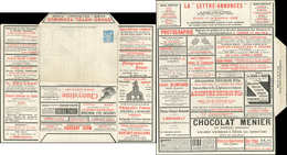 Let ENTIERS POSTAUX - Sage, 15c. Bleu, Env. Lettre Annonces TSC N°J86a1, S. 1 De 15 à 25, Papier Blanc Sans Filigrane, F - Autres & Non Classés