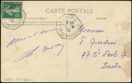 Let LETTRES DU XXe SIECLE - N°137 Obl. Càd Octog. BASTIA/LIGNE DE MARSEILLE 7/( )/10 Sur CP, TB - Covers & Documents