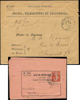 Let LETTRES DU XXe SIECLE - N°138 Obl. CLERMONT FERRAND 6/8/10 Sur Formule 514 D'Avis De Réception Avec Son Env. De Renv - Storia Postale