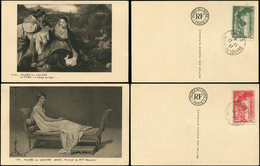 Let LETTRES DU XXe SIECLE - N°354/55 Obl. 17/11/37 S. 2 CP Du Musée, TB - Covers & Documents