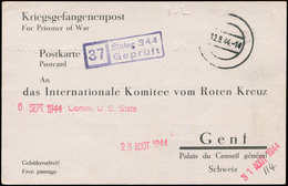 Let Guerre 1939/1945 - Carte Kriegsgefangenenpost Avec Censure Stalag 344/Geprüft 12/8/44, TB - Guerra Del 1939-45