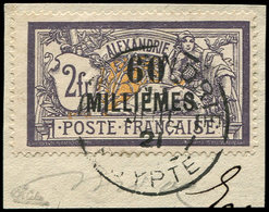 ALEXANDRIE 59 : 60m. Sur 2f. Violet Et Jaune, Obl. S. Fragt, TB. C - Autres & Non Classés