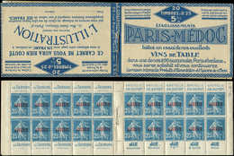 ALGERIE Carnet 4A : 25c. Bleu, S. 80, L'ILLUSTRATION/PARIS-MEDOC, R Et TTB, Cote Et N° Maury - Other & Unclassified