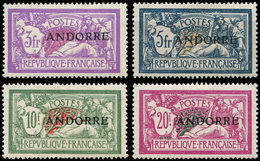 (*) ANDORRE 20/23 : 3f., 5f., 10f. Et 20f., TB. S - Unused Stamps