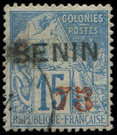 BENIN 16 :  75 Sur 15c. Bleu, Obl., TB. Br - Sonstige & Ohne Zuordnung