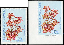 ** COTE D'IVOIRE 701F : 125f., Fleurs De Baobab, Dentelé Et Non Dentelé, TB - Sonstige & Ohne Zuordnung