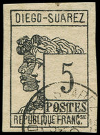 DIEGO SUAREZ 7 : 5c. Noir, Litho, Obl., TB. C - Autres & Non Classés