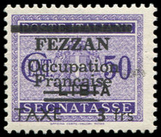 ** FEZZAN Taxe 4 : 3f. Sur 50c. Violet, TB. Br - Sonstige & Ohne Zuordnung