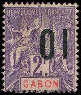 (*) GABON 77a : 10 Sur 2f. Violet, Surcharge RENVERSEE, TB. S - Altri & Non Classificati