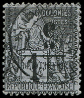 GUADELOUPE 6a : 5c. Sur 1c. Noir Sur Azuré, Surch. RENVERSEE, Obl., TB - Sonstige & Ohne Zuordnung