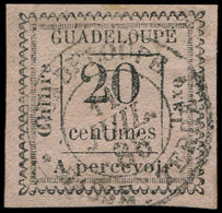 GUADELOUPE Taxe 9 : 20c. Rose, Oblitéré, TB - Other & Unclassified