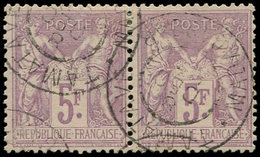 MADAGASCAR 95 : 5f. Violet, PAIRE Obl. TAMATAVE 8/12/(), TB/TTB - Altri & Non Classificati