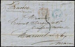 Let MAROC Lettre De TANGER Du 5/2/1859 Pour La Marne, Passage à GIBRALTAR Le 7/2, R Et TB - Other & Unclassified