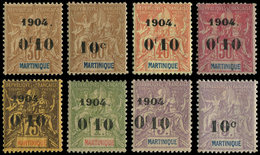 * MARTINIQUE 52/59 : Type Groupe, Surch. De 1904, TB - Other & Unclassified