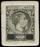 MONACO Charles III, Petite épreuve En Noir SANS Faciale, TB - ...-1885 Prephilately