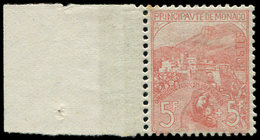 * MONACO 33 : 5f. + 5f. Rose Sur Verdâtre, Bdf, Très Lég. Rouss., Sinon TB - ...-1885 Prephilately