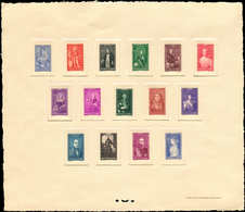 MONACO 234/48 : 2ème Série Princes, 15 Valeurs En épreuve Collective, TTB - ...-1885 Prephilately