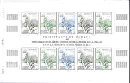 ** MONACO 1994 : Tableau, Feuille De 10 ESSAIS De COULEUR NON DENTELES, CD 7/4/95, TB - ...-1885 Prephilately