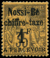 * NOSSI-BE Taxe 6 : 1f. Sur 35c. Violet-noir Sur Jaune-orange, TB. Br - Autres & Non Classés