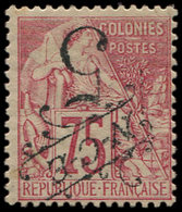 * NOUVELLE CALEDONIE 37a : 5c. Sur 75c. Rose, Surcharge RENVERSEE, TB - Storia Postale