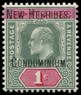 * NOUVELLES HEBRIDES 11 : 1s. Vert Et Rose, TB - Other & Unclassified