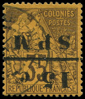 SAINT PIERRE ET MIQUELON 13a : 15c. Sur 35c. Violet Sur Jaune, Surch. RENVERSEE, Obl., TB. Br - Unused Stamps