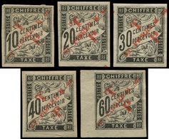 * SAINT PIERRE ET MIQUELON 51/55 : La Série Surch. De 1892, N°54 **, N°55 (*) Petit Cdf, TB - Ungebraucht