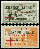 ** SAINT PIERRE ET MIQUELON 310/11 : Oeuvres Sociales, TB - Unused Stamps