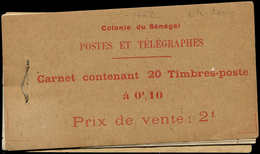 SENEGAL Carnet 2 : 10c. Vermillon Et Carmin, 20 Ex., TB, Cote Et N° Maury - Altri & Non Classificati