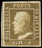 (*) ITALIE (ANCIENS ETATS) DEUX SICILES 19b : 1gr. Brun-roux, Pte Fente En Bas, Aspect TB, Certif. Diena - Napoli