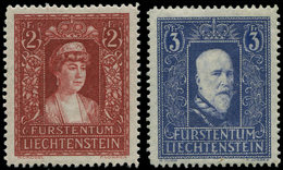 ** LIECHTENSTEIN 117 Et 129 : 3f. Violet Et 2f. Brun-rouge, TB - Unused Stamps