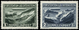 ** LIECHTENSTEIN PA 7/8 : Zeppelin, 1f. Et 2f., TB - Luftpost