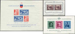 ** LIECHTENSTEIN BF 2, 7 Et 8, Les 3 TB - Blocs & Feuillets