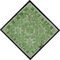 NOUVELLE ECOSSE 3 : 6p. Vert-jaune, Oblitération Légère, TB. C - Used Stamps