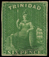 TRINITE 11 : 6p. Vert Foncé, Obl., TB - Trinité & Tobago (1962-...)