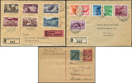 Let Liechtenstein, 2 Lettres Et 1 CP, Période 1920/38, TB - Collections (en Albums)