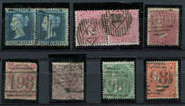 Grande-Bretagne, Classiques, 5 Unités Et 2 Paires, Obl., B/TB - Collections (en Albums)