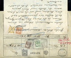 CSEKLÉSZ 1910. Díjjegyes Távirat,  4 Címlettel Kiegészítve  /  Stationery Telegram 4 Decomination Uprate - Gebruikt