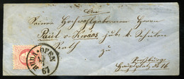 BUDA 1867. 5Kr-os Levél, Ritkább, Szép BUDA OFEN Bélyegzéssel Pozsonyba Küldve  /  5 Kr Letter Rare Nice BUDA Pmk To Poz - Gebruikt