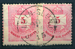 SZLUIN 5Kr (elfogazva) Pár Szép Bélyegzés  /  5 Kr  (special Perforation) Pair Nice Pmk - Oblitérés