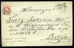 BÉKES 1868. Térti Vevényes ,ajánlott Levél Pestre Küldve - Gebruikt