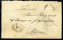 PÉCS 1871. Ajánlott Levél 15Kr+10Kr-ral Mohácsra Küldve, Ritka Darab! - Used Stamps