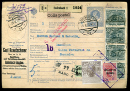 AUSZTRIA 1916. Bodenbach , Csomagszállító Romániába Küldve  /  AUSTRIA Parcel P.card To Romania - Lettres & Documents