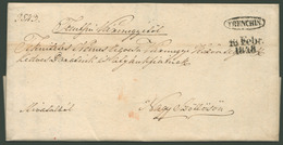 TRENCSÉN 1848. Hivatalos Levél, érdekes Tartalommal (Magyar Központi Mérsékleti Egylet) Nagyszőllősre Küldve - ...-1867 Prephilately